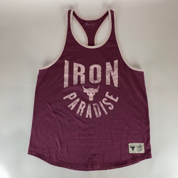 Lot of 5 Project Rock Under Armour Iron Paradise Tops Mens Large - Picture 3 of 6